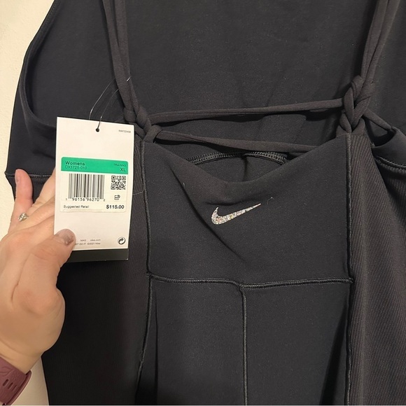 Nike Yoga Dri-FIT Luxe 5" Jumpsuit NWT XL Women’s Black - Picture 6 of 8